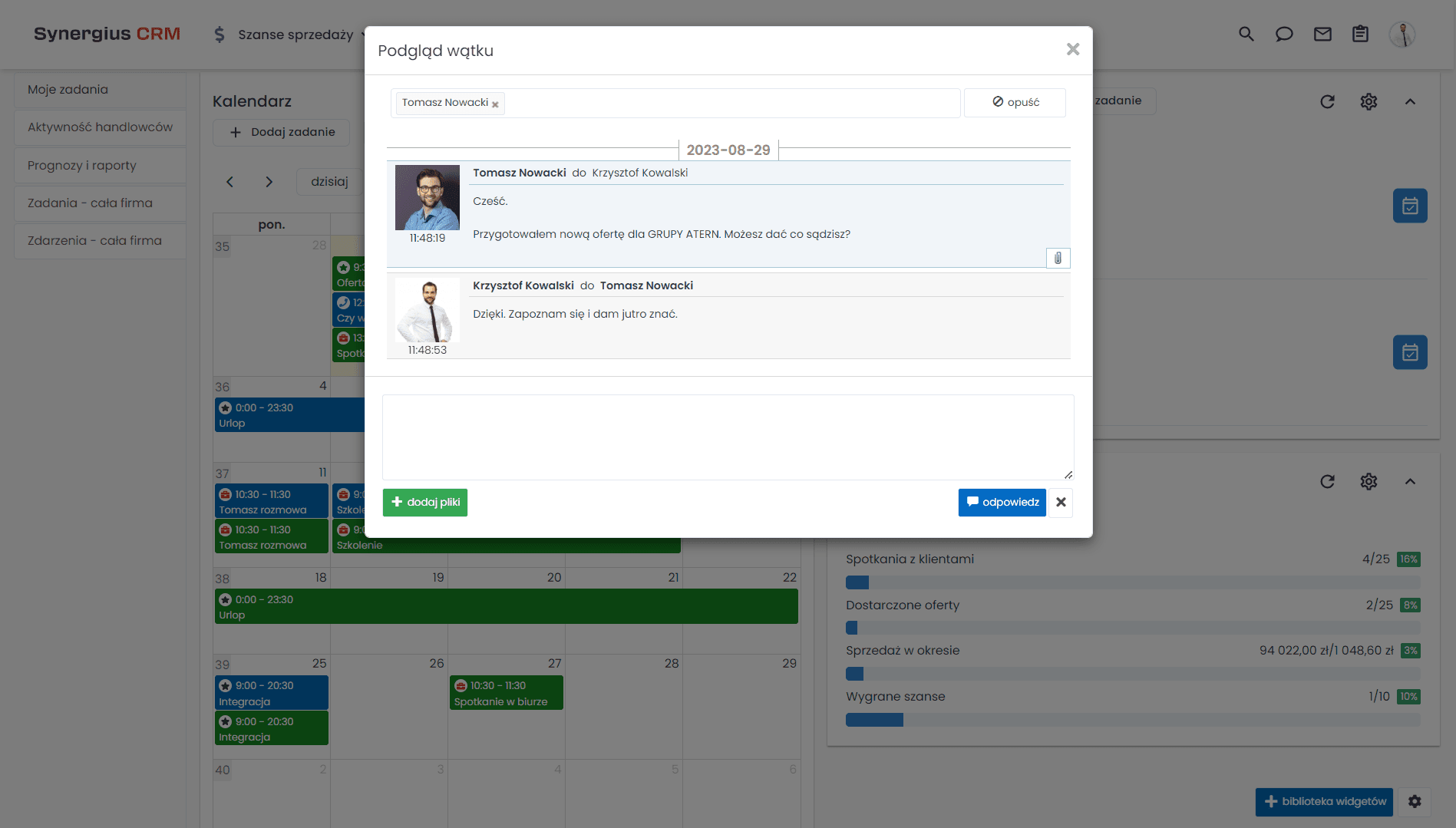 CRM dla sprzedaży - komunikacja.