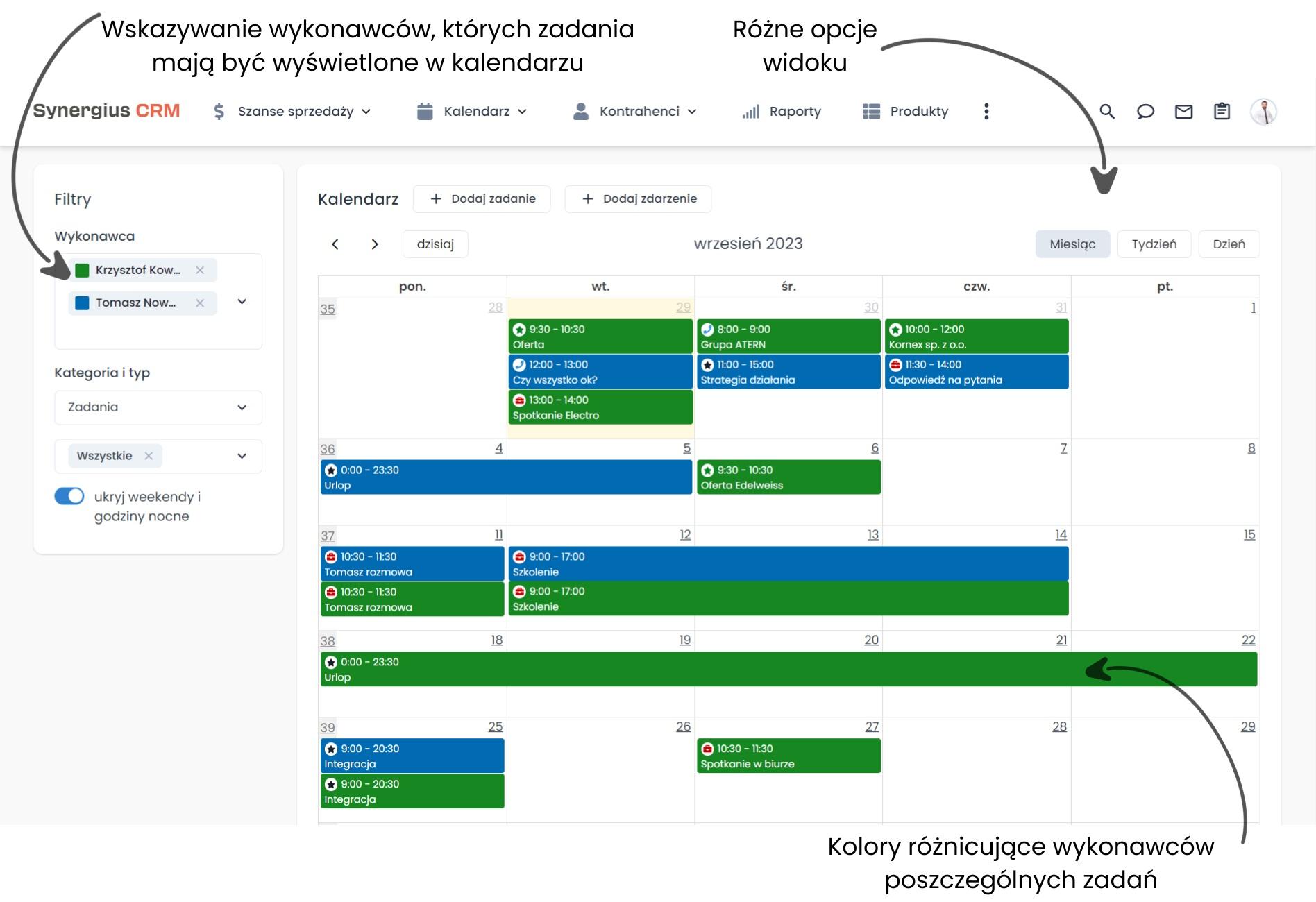 Kalendarz CRM planowanie i koorydancja pracy