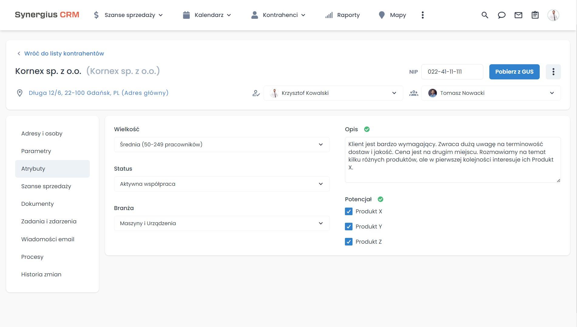 Zmiana statusu kontrahenta w systemie Synergius CRM na aktywna współpraca dzięki automatyzacj sprzedaży