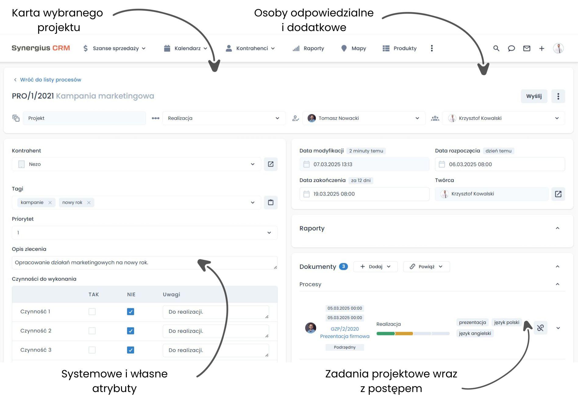 Zarządzanie projektem w CRM dla firmy IT