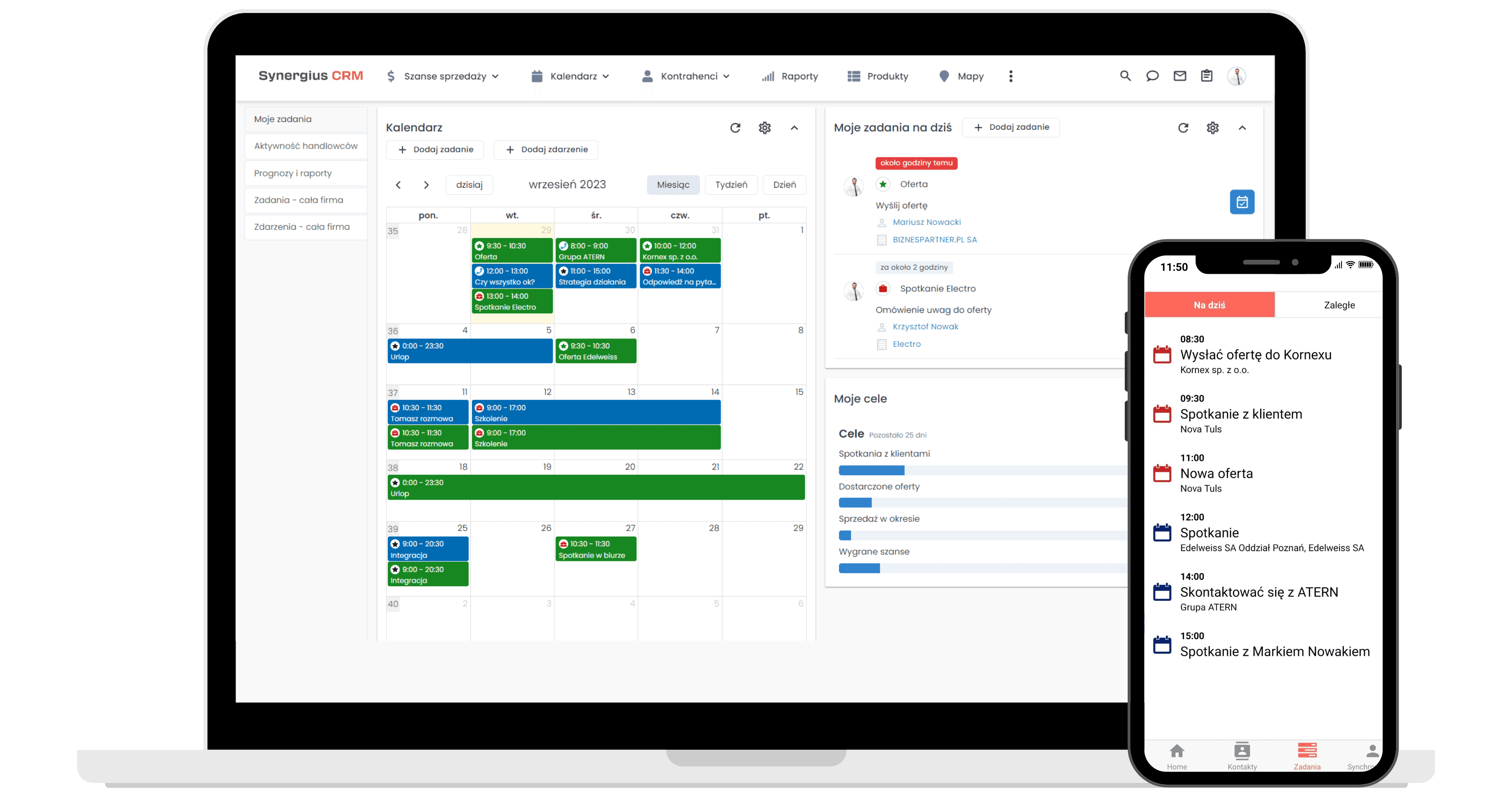 System crm dla małej firmy. Planowanie zadań w kalendarzu